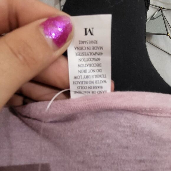 "It's easy being green" NWT tshirt, down to earth, boho, pink, size M - Picture 2 of 5